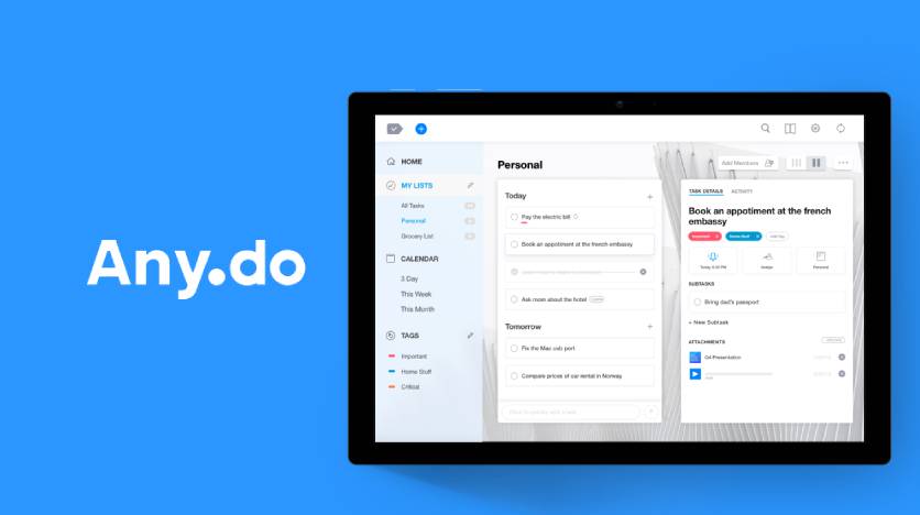Any Do Lifetime Deal | The Ultimate Team To-Do List