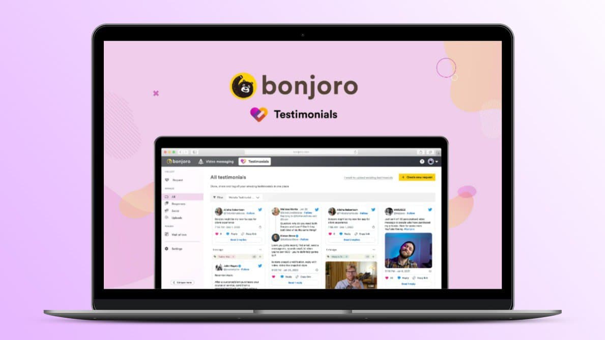 Bonjoro Testimonials Lifetime Deal