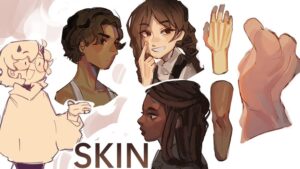 Flat Render Vs Render Color Skin Digital Painting