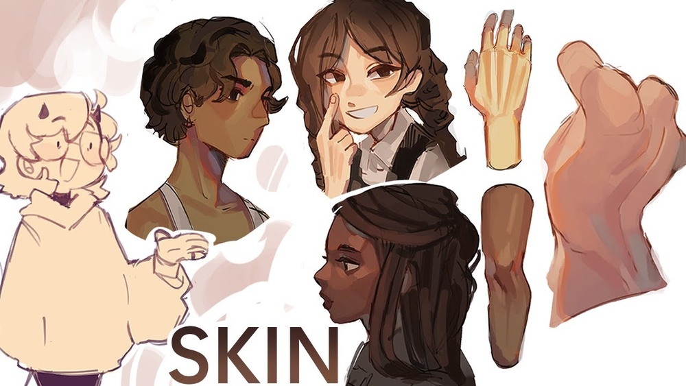 Flat Render Vs Render Color Skin Digital Painting