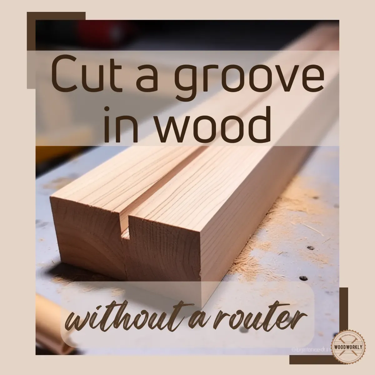 A complex wooden joint requiring professional tools instead of standard grooving techniques.