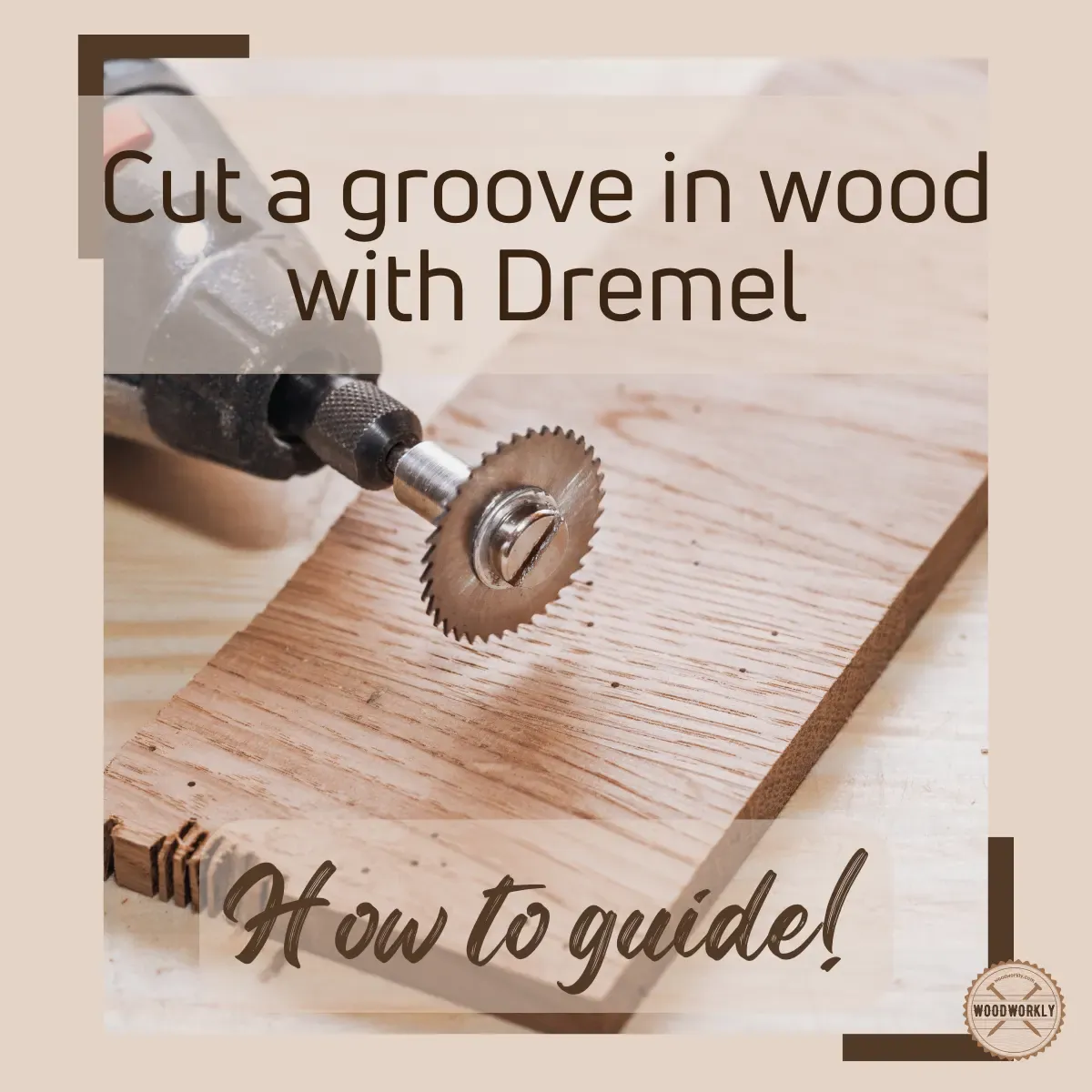 A crisp, professional groove cut into a piece of polished walnut.