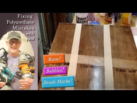 Essential sanding blocks and tack cloths used to repair polyurethane wood finishes.