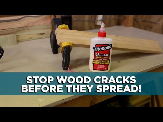 Natural wood fibers separating and creating a crack due to moisture changes.