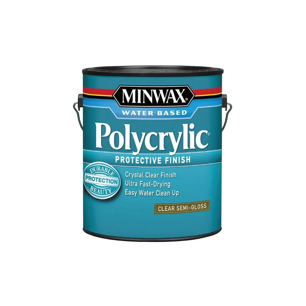 Removing cloudy haze from a polycrylic finish to restore a smooth surface.