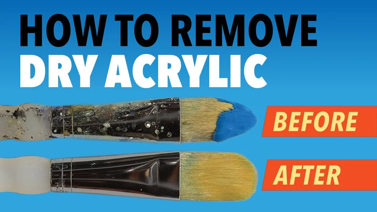 Rinsing paint brushes immediately after use to prevent acrylic paint from curing.