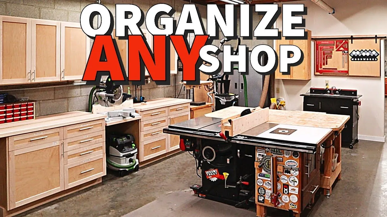 A wall-mounted tool rack displaying neatly organized woodworking hand tools in a workshop.