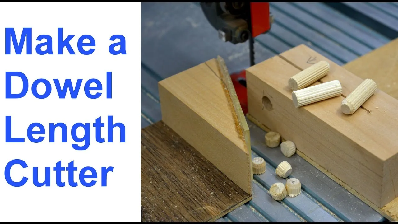 A wooden dowel clamped securely against a fence before being cut with a saw.